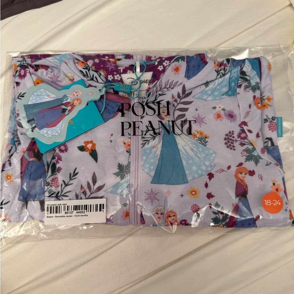 Posh peanut frozen sisters reversible jacket 18/24 months